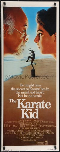 2r0630 KARATE KID int'l insert 1984 Pat Morita, Ralph Macchio, teen martial arts classic!