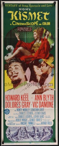 2r0632 KISMET insert 1956 Howard Keel, Ann Blyth, ecstasy of song, spectacle & love!