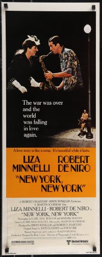 2r0645 NEW YORK NEW YORK insert 1977 Robert De Niro plays sax while Liza Minnelli sings!