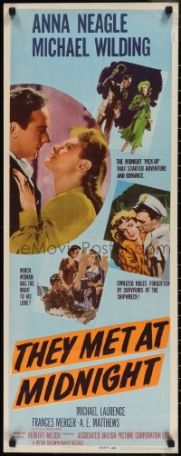 2r0655 PICCADILLY INCIDENT insert 1949 Anna Neagle & Michael Wilding, They Met At Midnight!