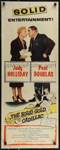 2r0671 SOLID GOLD CADILLAC insert 1956 art of Judy Holliday & Paul Douglas in car by Hirschfeld!