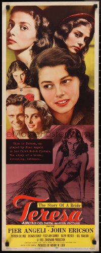 2r0679 TERESA insert 1951 young sexy Pier Angeli, story of a bride, directed by Fred Zinnemann!