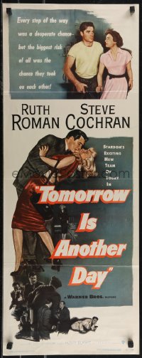 2r0683 TOMORROW IS ANOTHER DAY insert 1951 Steve Cochran wants sexy Ruth Roman no matter what the cost!
