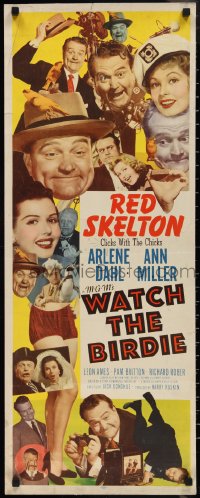 2r0687 WATCH THE BIRDIE insert 1950 Red Skelton w/camera, sexy Ann Miller & Arlene Dahl!