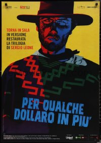 2r0347 FOR A FEW DOLLARS MORE Italian 1sh R2014 Leone, Papuzza cowboy western art of Eastwood!