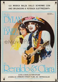 2r0351 RENALDO & CLARA Italian 1sh 1978 great art of Bob Dylan with guitar & Joan Baez by Hadley!