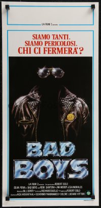 2r0354 BAD BOYS Italian locandina 1983 different art of invisible man with shades & leather jacket!