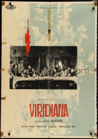 2r0414 VIRIDIANA Italian 27x38 pbusta 1962 Luis Bunuel, Silvia Pinal, Last Supper parody scene!