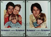2r0396 KRAMER VS. KRAMER set of 8 Italian 18x26 pbustas 1980 Dustin Hoffman, Meryl Streep, child custody & divorce!