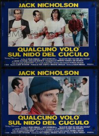 2r0406 ONE FLEW OVER THE CUCKOO'S NEST set of 6 Italian 18x26 pbustas 1976 Jack Nicholson!