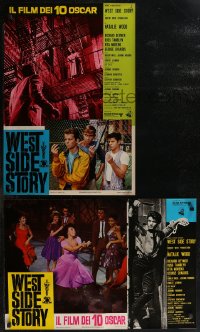 2r0402 WEST SIDE STORY set of 8 Italian 18x27 pbustas R1968 Academy Award classic musical, Wood, Beymer!
