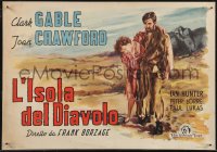 2r0411 STRANGE CARGO Italian 14x19 1948 Clark Gable carrying Joan Crawford, Romini art, ultra rare!