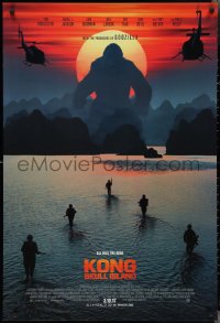 2r1019 KONG: SKULL ISLAND int'l advance DS 1sh 2017 Jackson, Hiddleston, huge ape and soldiers!