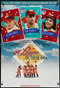 2r1023 LEAGUE OF THEIR OWN advance 1sh 1992 Tom Hanks, Madonna, Davis, women's baseball!
