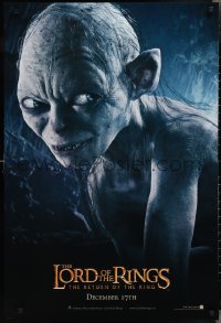 2r1035 LORD OF THE RINGS: THE RETURN OF THE KING teaser DS 1sh 2003 CGI Andy Serkis as Gollum!