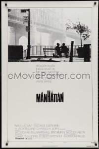 2r1050 MANHATTAN style B 1sh 1979 classic image of Woody Allen & Diane Keaton by bridge!