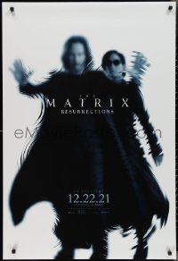 2r1057 MATRIX RESURRECTIONS IMAX teaser DS 1sh 2021 Keanu Reeves, Moss behind force field!