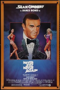 2r1075 NEVER SAY NEVER AGAIN 1sh 1983 art of Sean Connery as James Bond 007 by Obrero!