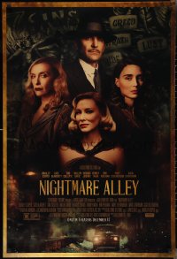 2r1076 NIGHTMARE ALLEY advance DS 1sh 2021 Guillermo del Toro directed, Bradley Cooper, man or beast!