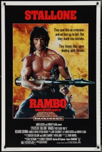 2r1107 RAMBO FIRST BLOOD PART II 1sh 1985 no law, no war can stop Sylvester Stallone w/his RPG!