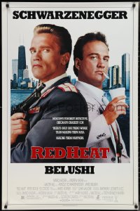2r1111 RED HEAT 1sh 1988 great image of cops Arnold Schwarzenegger & James Belushi!