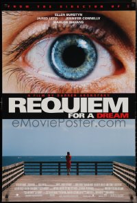 2r1112 REQUIEM FOR A DREAM 1sh 2000 addicts Jared Leto & Jennifer Connelly, cool eye image!