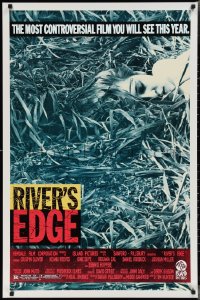 2r1115 RIVER'S EDGE 1sh 1986 Keanu Reeves, Glover, most controversial film you will see this year!