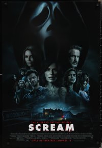 2r1126 SCREAM advance DS 1sh 2022 Cox, Arquette, Campbell, the killer is on this poster!