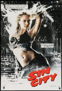 2r1135 SIN CITY teaser DS 1sh 2005 Frank Miller comic, color image of sexy Jessica Alba as Nancy!