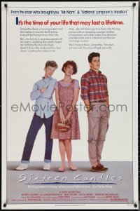 2r1137 SIXTEEN CANDLES 1sh 1984 Molly Ringwald, Anthony Michael Hall, directed by John Hughes!