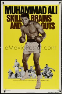 2r1138 SKILL BRAINS & GUTS 1sh 1975 best image of Muhammad Ali in boxing trunks & gloves raised!