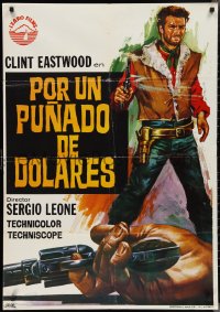 2r0198 FISTFUL OF DOLLARS Spanish R1973 Leone classic spaghetti western, art of Eastwood by Jano!