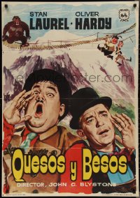 2r0204 SWISS MISS Spanish R1962 great Alvaro art of Stan Laurel & Oliver Hardy, Hal Roach!