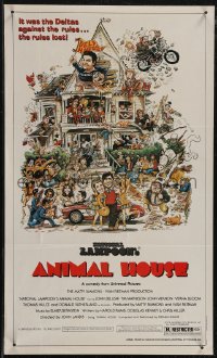 2r0010 ANIMAL HOUSE Topps poster 1981 John Belushi, Landis classic, art by Rick Meyerowitz!