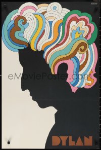 2r0067 DYLAN 22x33 music poster 1967 colorful silhouette art of Bob by Milton Glaser!