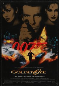 2r0021 GOLDENEYE mini poster 1995 Pierce Brosnan as secret agent James Bond 007, cool montage!