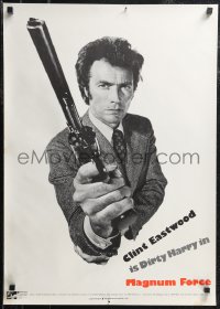 2r0140 MAGNUM FORCE 20x28 special poster 1973 Clint Eastwood is Dirty Harry w/ huge gun by Halsman!