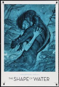 2r0152 SHAPE OF WATER heavy stock 27x40 special poster 2017 Guillermo del Toro, best James Jean art!