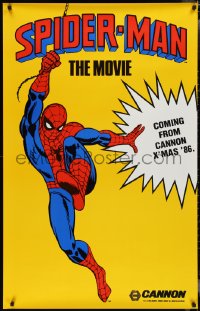 2r0153 SPIDER-MAN 30x47 special poster 1985 promoting a movie that never happened!
