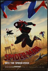2r1150 SPIDER-MAN INTO THE SPIDER-VERSE teaser DS 1sh 2018 Nicolas Cage in title role, top cast!