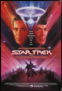 2r1157 STAR TREK V advance 1sh 1989 The Final Frontier, art of William Shatner & Nimoy by Bob Peak!