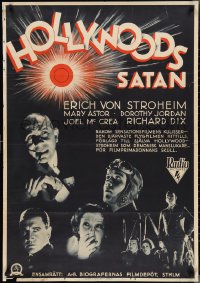 2r0168 LOST SQUADRON Swedish 1932 Erich von Stroheim, Richard Dix, Astor, Hollywood's Satan, rare!