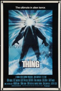 2r1177 THING 1sh 1982 John Carpenter classic sci-fi horror, Drew Struzan art, completely unfolded!