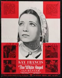 2r0219 WHITE ANGEL English trade ad 1936 angelic Kay Francis as Florence Nightingale, rare!