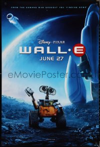 2r1211 WALL-E advance DS 1sh 2008 Walt Disney, Pixar, WALL-E & EVE with spaceship!