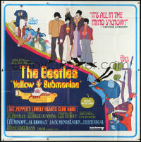 2s0015 YELLOW SUBMARINE 6sh 1968 great psychedelic art of Beatles John, Paul, Ringo & George, rare!