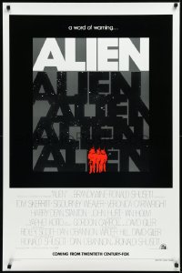 2s0472 ALIEN teaser 1sh 1979 Ridley Scott classic, a word of warning, rare & very different image!