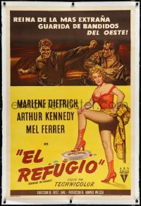 2s0686 RANCHO NOTORIOUS linen Argentinean 1952 Fritz Lang, art of sexy Marlene Dietrich, very rare!
