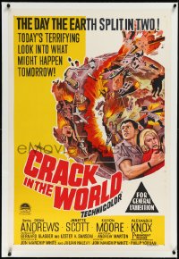2s0738 CRACK IN THE WORLD linen Aust 1sh 1965 atom bomb split the Earth in two, ultra rare!