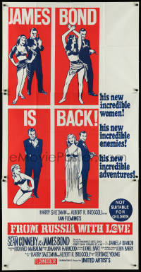 2s0148 FROM RUSSIA WITH LOVE 2nd printing Aust 3sh 1964 4 images of Sean Connery as James Bond, rare!